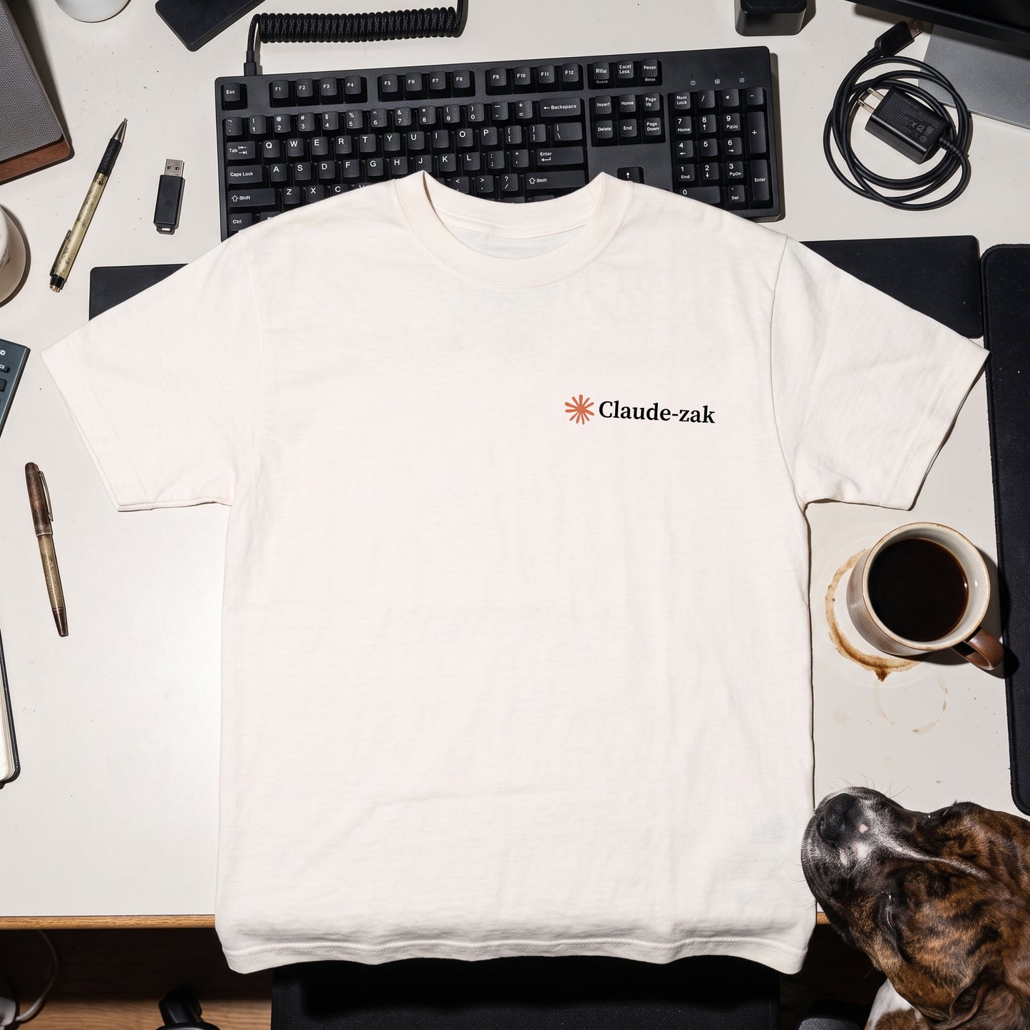 Error 401: Social life not found. Je bent een Claude-zak — CREME T-SHIRT